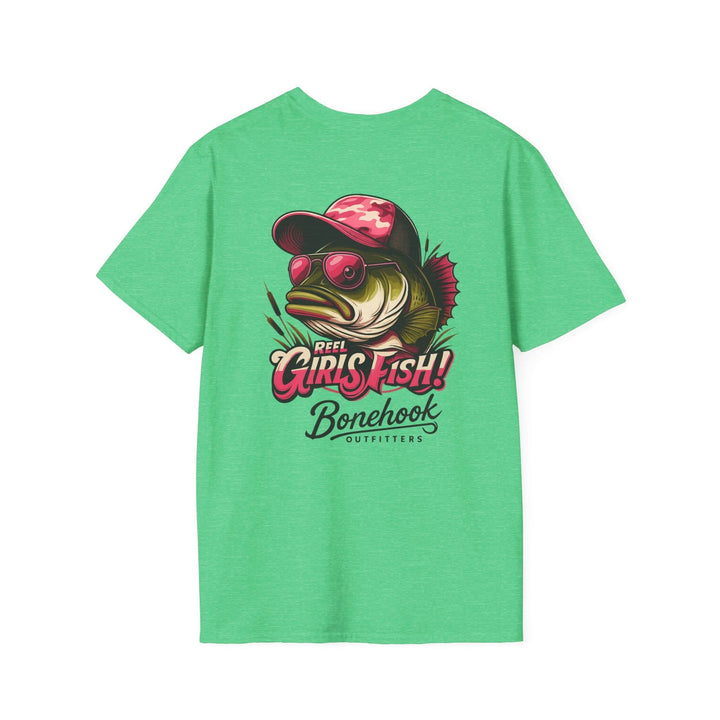 Reel Girls Fish! – Bass Graphic Tee by Bonehook Outfitters