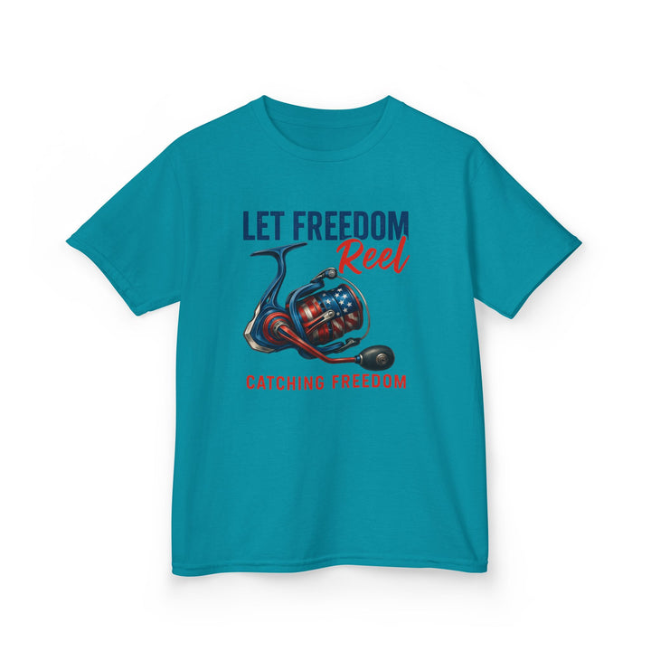 Boys’ Let Freedom Reel Tee – Patriotic Fishing Youth Shirt