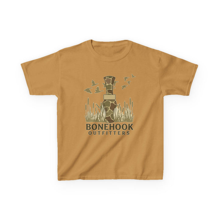 Boys’ Duck Call Camo Tee – Bonehook Outfitters Youth Hunting Shirt