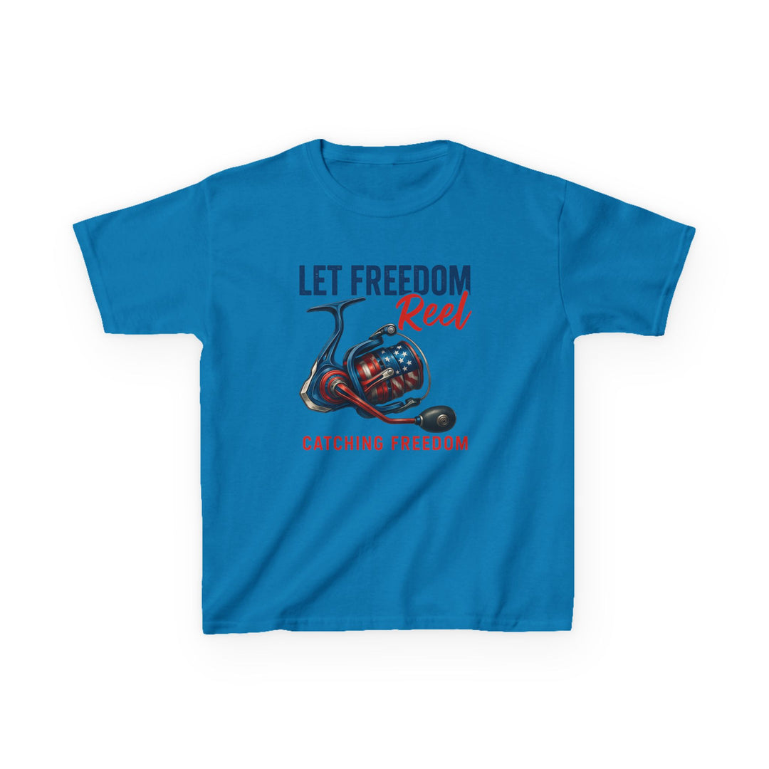 Boys’ Let Freedom Reel Tee – Patriotic Fishing Youth Shirt