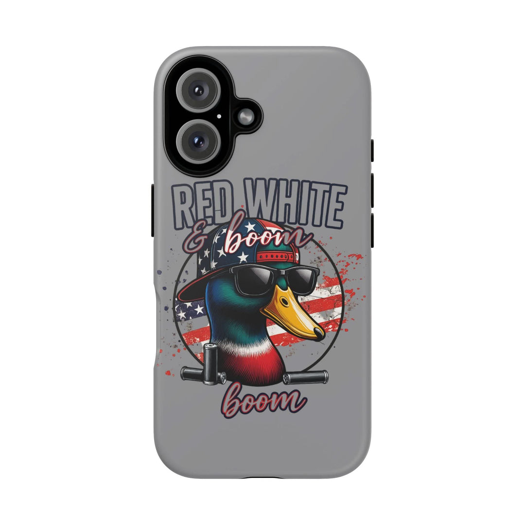 Red, White & Boom Duck iPhone Case – Patriotic Funny 4th of July Design