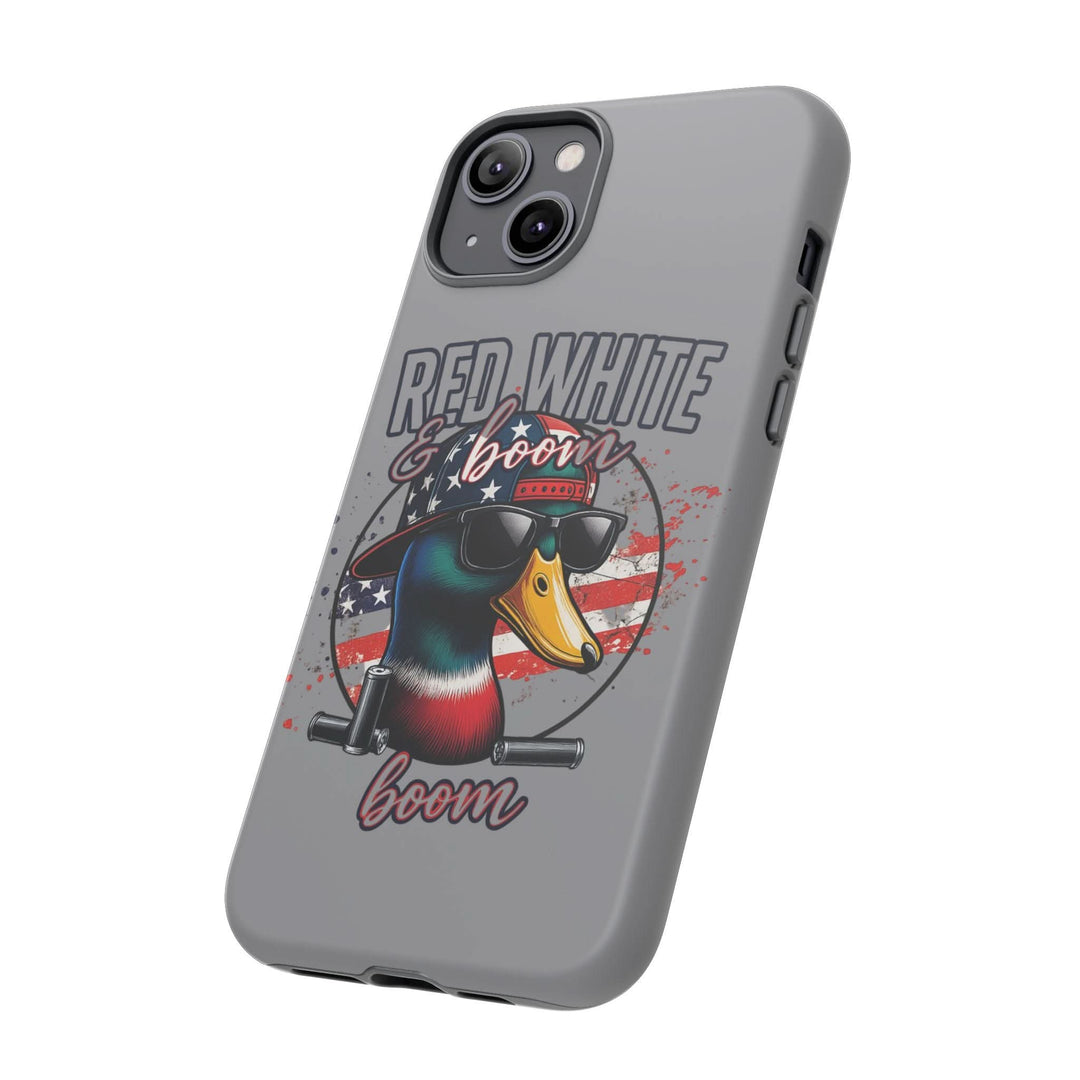 Red, White & Boom Duck iPhone Case – Patriotic Funny 4th of July Design