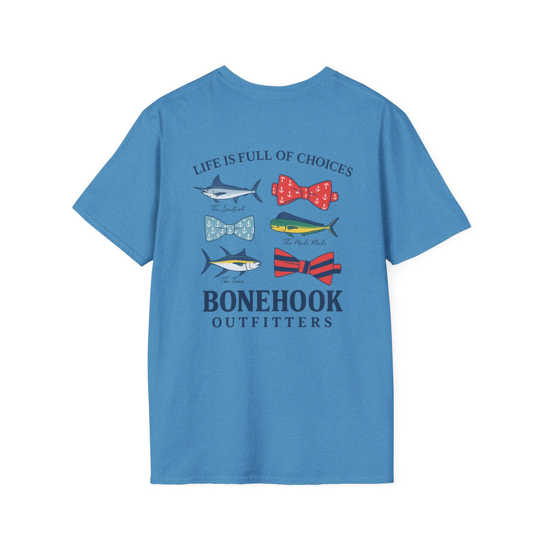 Women's "Life Is Full of Choices" Tee – Pink by Bonehook Outfitters