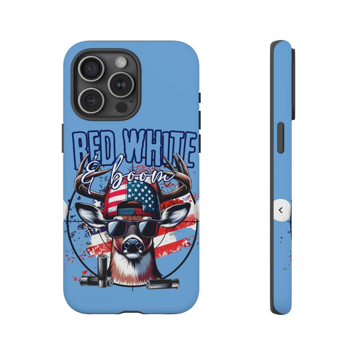 Red, White & Boom Deer iPhone Case – Patriotic Buck 4th of July Design
