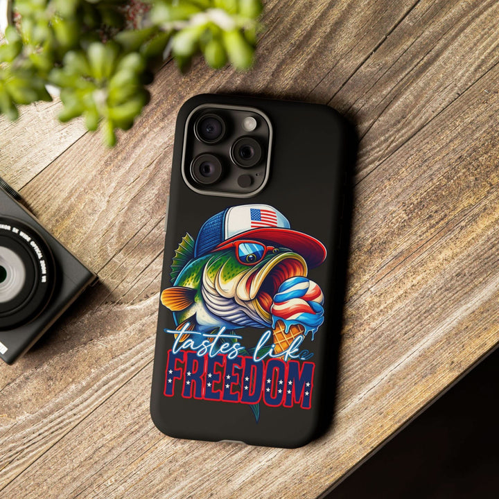 Tastes Like Freedom Bass iPhone Case – Patriotic Funny Ice Cream Design