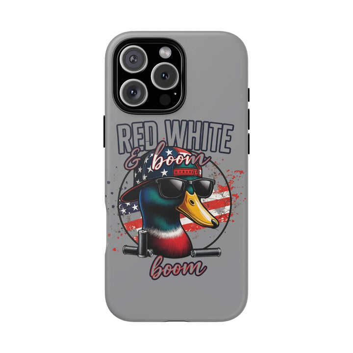 Red, White & Boom Duck iPhone Case – Patriotic Funny 4th of July Design