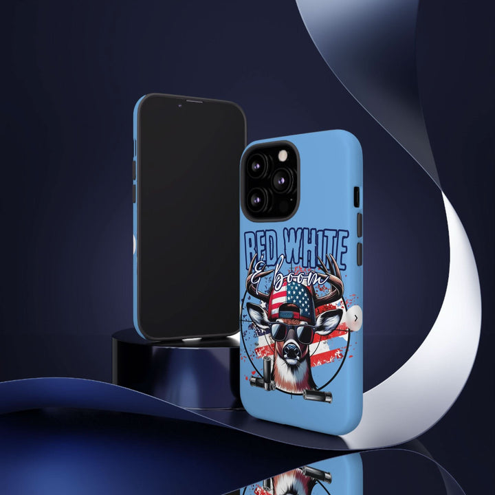 Red, White & Boom Deer iPhone Case – Patriotic Buck 4th of July Design
