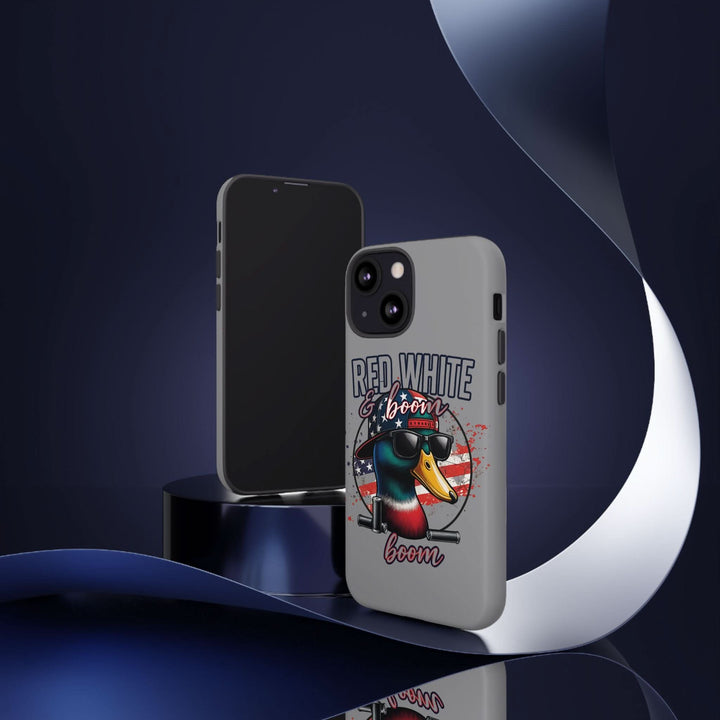 Red, White & Boom Duck iPhone Case – Patriotic Funny 4th of July Design