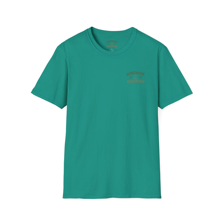 Bonehook Outfitters Women's Tee – Deer & Hook Design (Sage)
