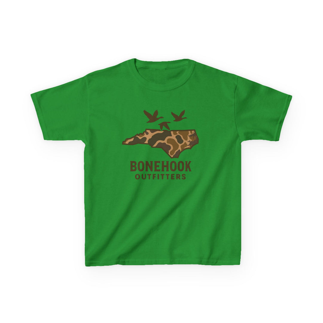 Boys’ NC Duck Camo Tee – Bonehook Youth Southern Pride Shirt