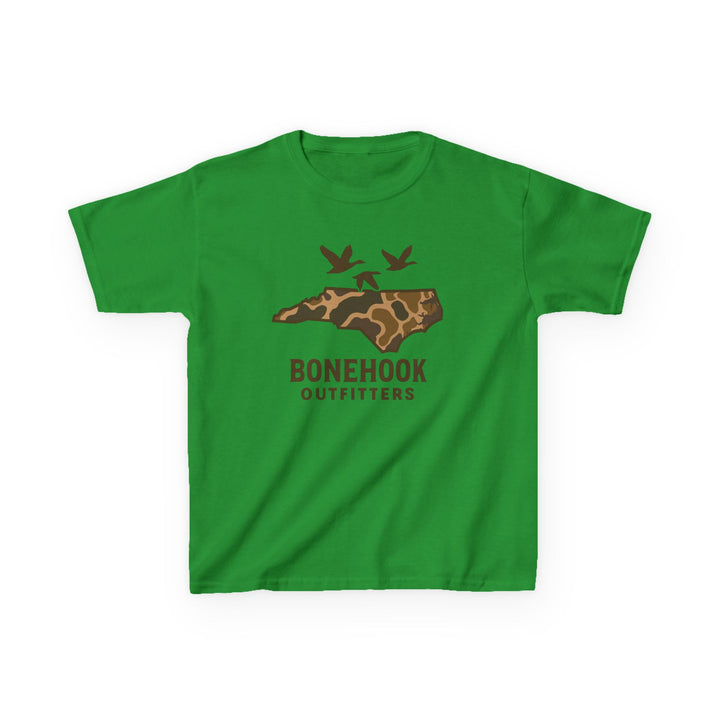 Boys’ NC Duck Camo Tee – Bonehook Youth Southern Pride Shirt