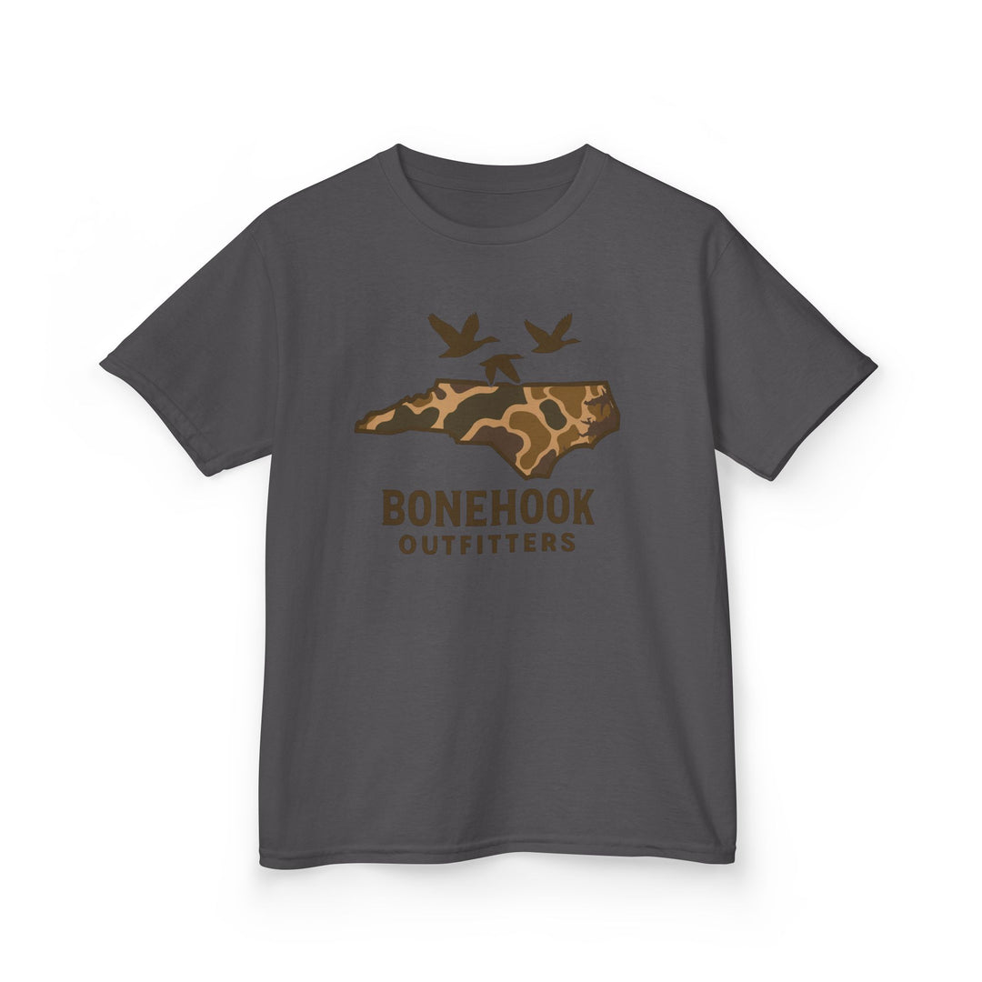 Boys’ NC Duck Camo Tee – Bonehook Youth Southern Pride Shirt