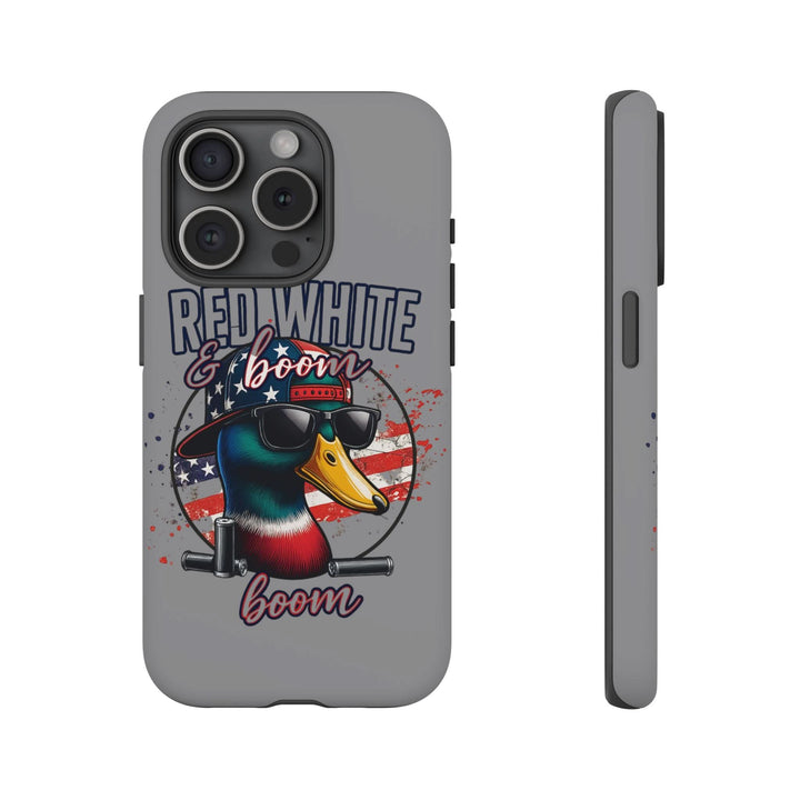 Red, White & Boom Duck iPhone Case – Patriotic Funny 4th of July Design