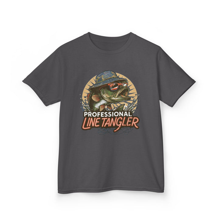Boys’ “Professional Line Tangler” Tee – Bonehook Youth Fishing Humor Shirt