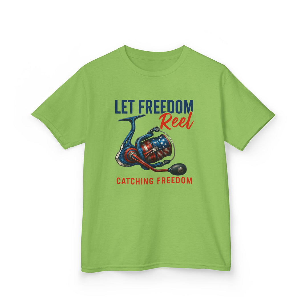 Boys’ Let Freedom Reel Tee – Patriotic Fishing Youth Shirt