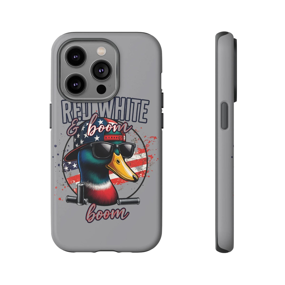 Red, White & Boom Duck iPhone Case – Patriotic Funny 4th of July Design