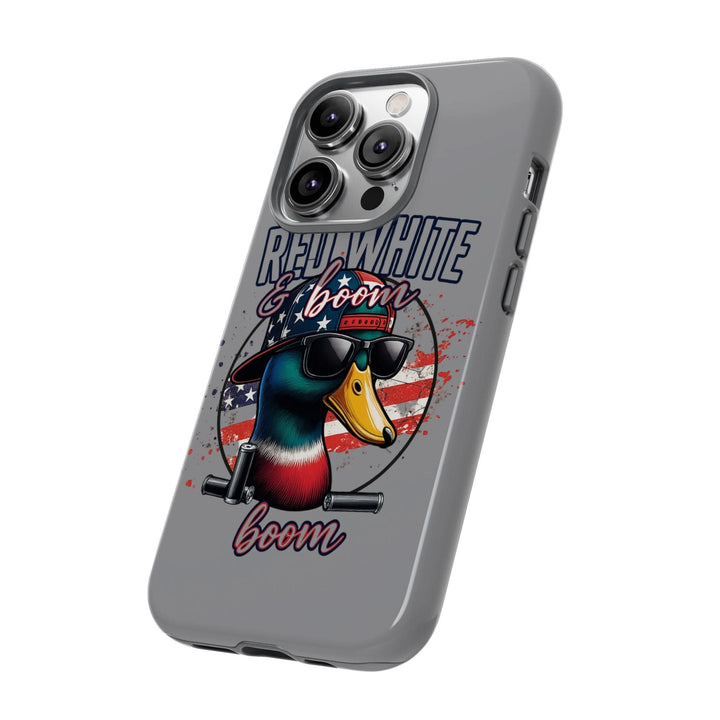 Red, White & Boom Duck iPhone Case – Patriotic Funny 4th of July Design