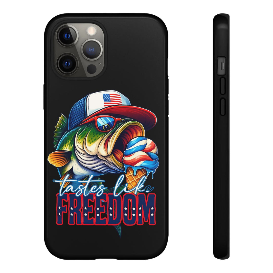 Tastes Like Freedom Bass iPhone Case – Patriotic Funny Ice Cream Design