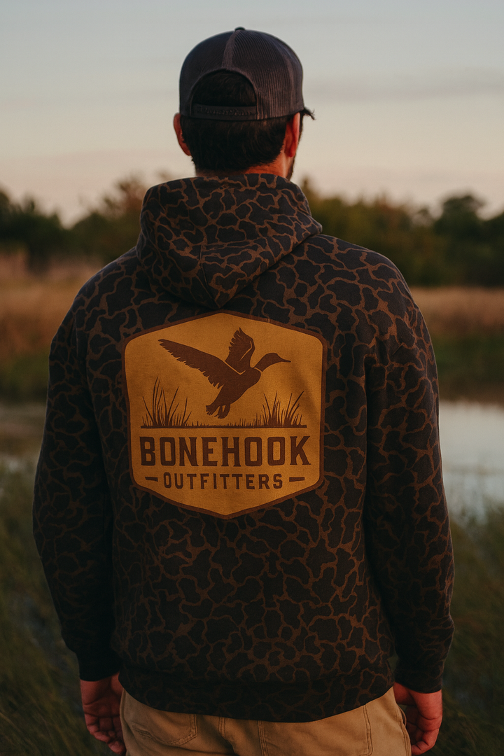 Bonehook Outfitters Duck Hunting Camo Hoodie – Southern Waterfowl Gear