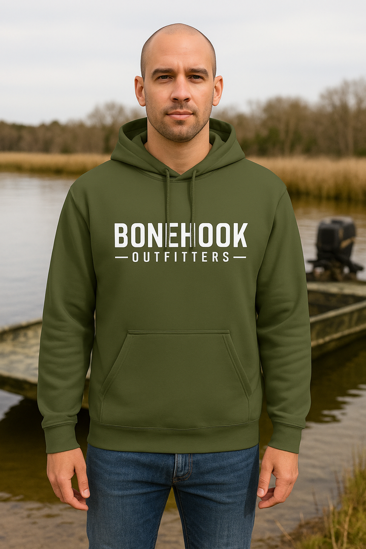 Bonehook Outfitters Olive Green Hunting Hoodie – Outdoor Lifestyle Gear