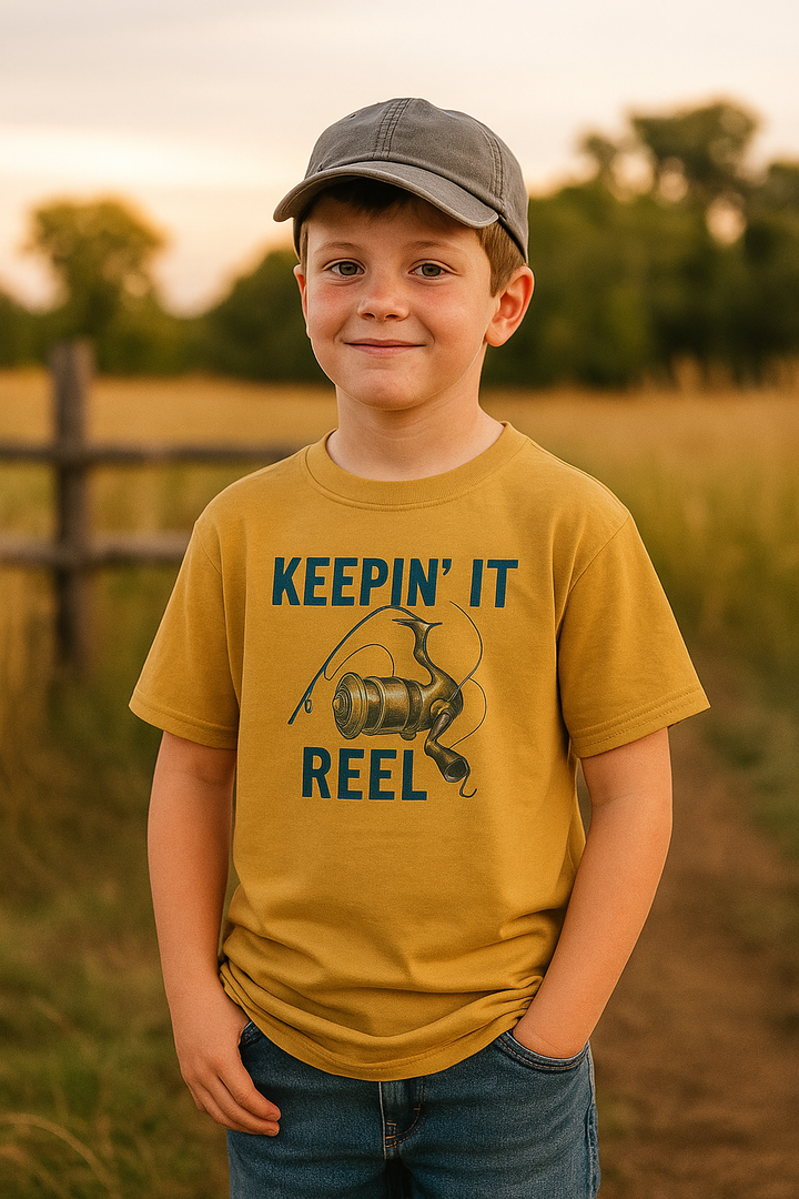 Keepin’ It Reel Youth Fishing Tee – Bonehook Outfitters