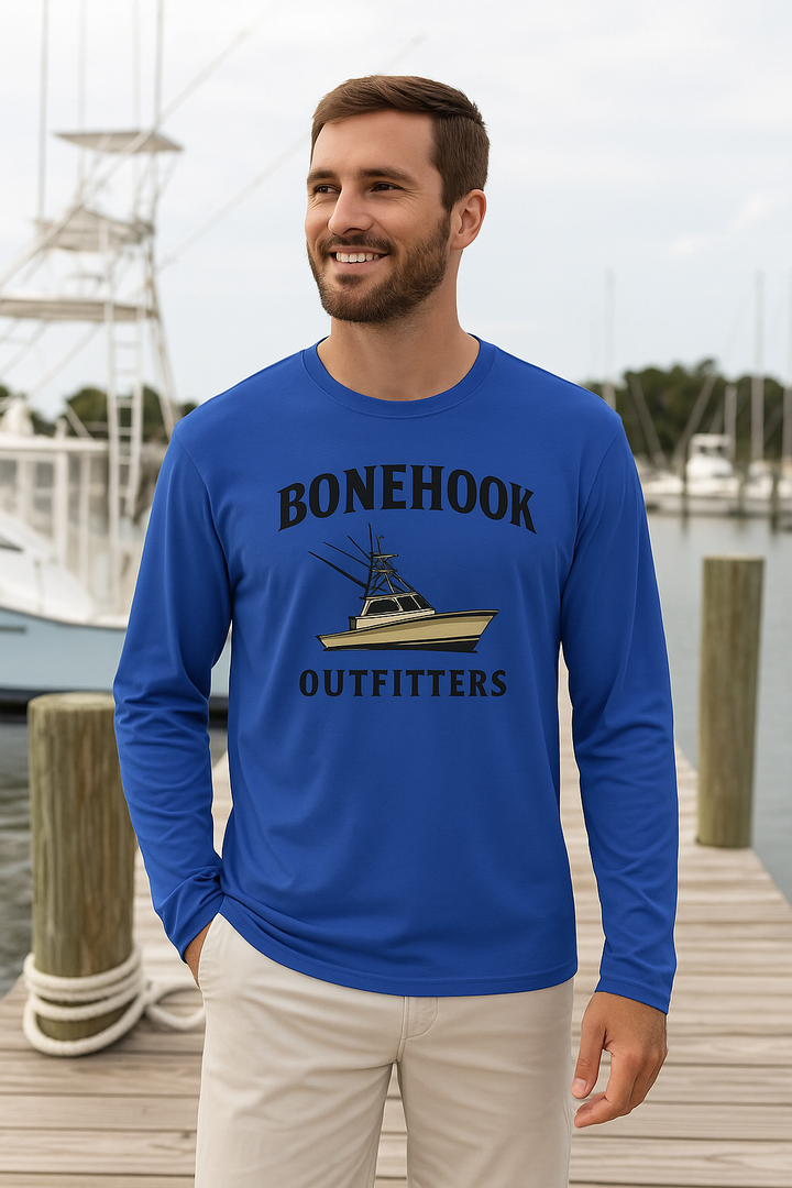 Bonehook Offshore Boat Long Sleeve Fishing Shirt – Performance UV Tee