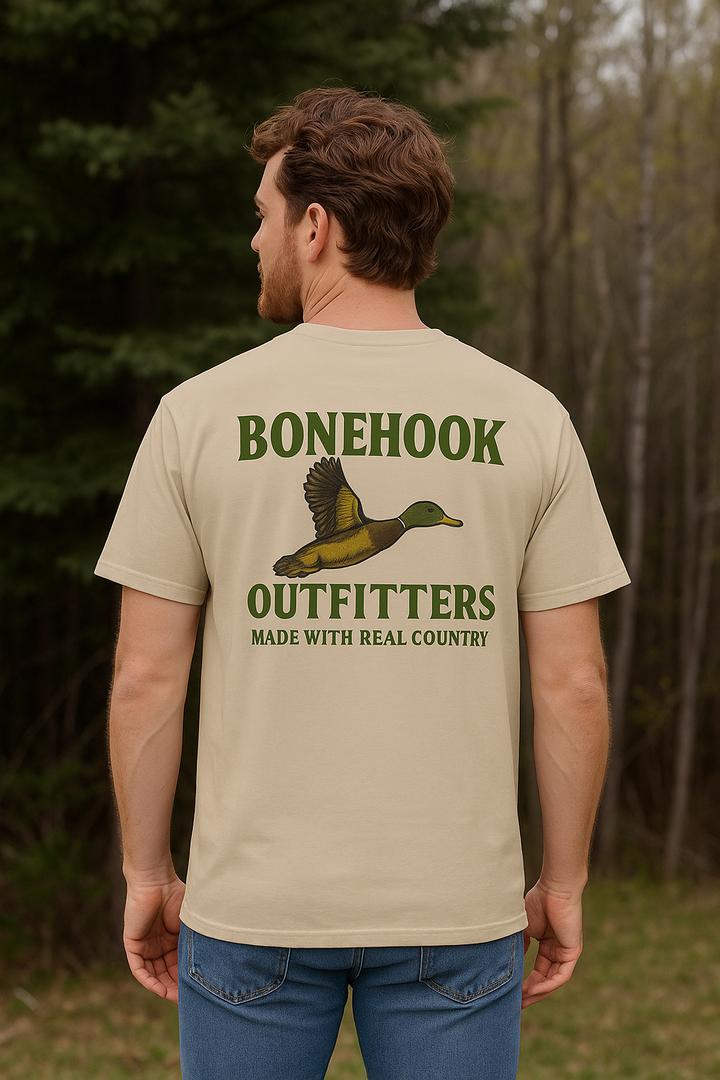 Bonehook “Made With Real Country” Duck Tee – Southern Outdoors Shirt