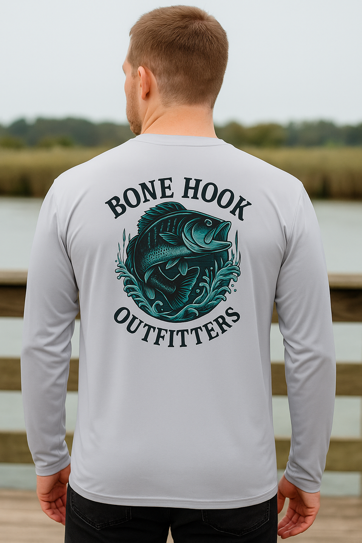 Bonehook Bass Strike Long Sleeve – Performance UV Fishing Shirt