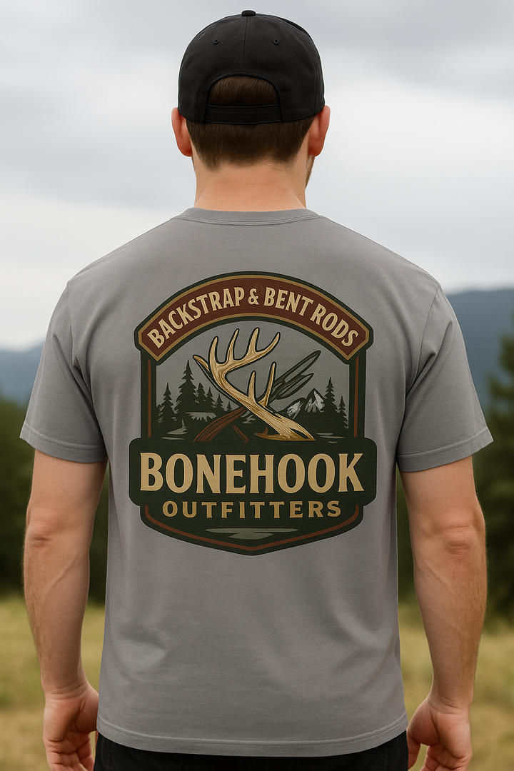 Backstrap & Bent Rods Tee – Bonehook Outdoorsman Lifestyle Shirt